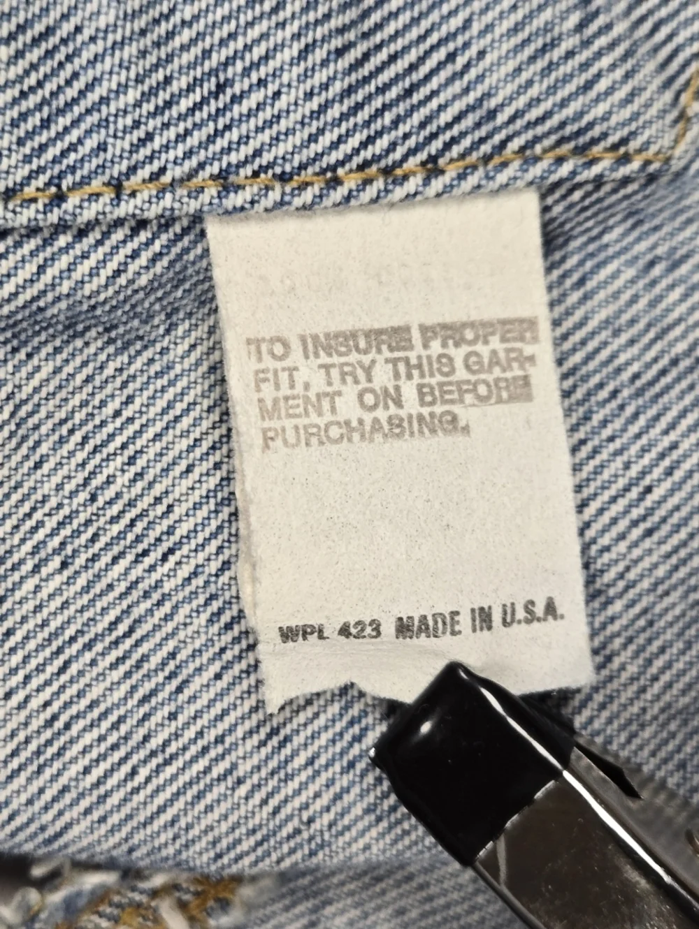 Vintage Levi's 70507 Made in USA Denim Trucker Vest Size Medium Excell Condition - Picture 10 of 12